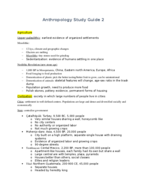ANTH 1306: Study Guide 2 