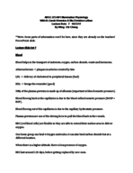 ANSC 323-001 - Mammalian Physiology - Lecture 7 - Week 8