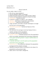 Biometrics Study Guide #1