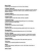 Industry and Competitor Analysis
