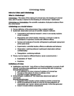 Criminology Notes