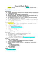 Exam #2 Study Guide