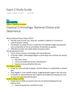 Criminology Exam 2 Study Guide