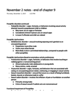 Abnormal Psych November 2 Lecture Notes