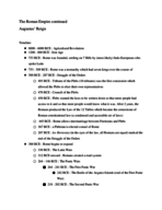 HIS 1501, Week 10 Notes - The Roman Empire continued