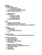 NonWestern Religions Buddhism Notes