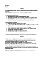 Statistics 241, Week 6 Notes 