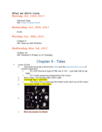 Oceanography (GEOL 1550) w/ Dr. Mallinson -- Week 10 & 11 Class Notes