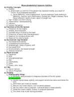 Musculoskeletal System Outline