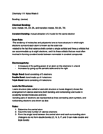 Chemistry 111 week 8 notes