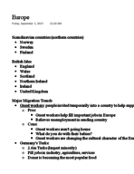 GEOG 100, Europe