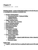 MKTG 400, Chapters 1-15