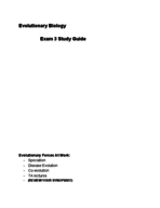 Evo Bio Test 3 Study Guide 