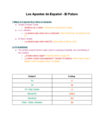 Spanish Notes, Week 10 (Future Tense)