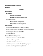 TRW Week 9 Notes