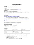 CSCI 2200 Counting and Probability Study Guide