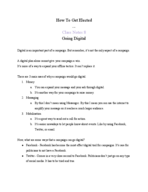 How To Get Elected -Class Notes 8 Going Digital 