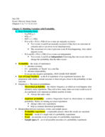 Stat 250, Exam 2 Study Guide