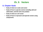 Chapter 3 Vectors 