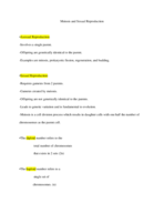 Meiosis and Cellular Reproduction