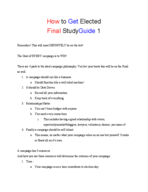 How to Get Elected  Final StudyGuide 1