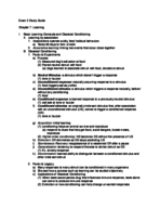 PSY 101- Exam 2 Study Guide Updated 