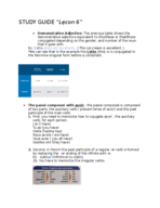 French 1 Lęcon 6 study guide