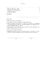 Stat 380 Exam 1 