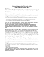 Biology Exam 3 Study Guide 