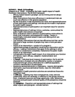 HLTH415 - Week 10 - Impact and Outcome Evaluation