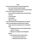 SOC 105, Week 4 Lecture Notes on Deviance