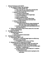 HIST 1003, Week 10 Notes