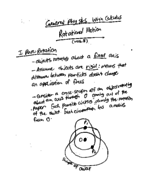General Physics With Calculus: Introduction to Rotational Motion Notes