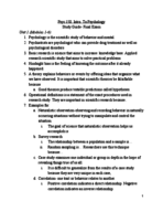 Psychology Final Exam