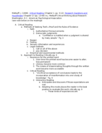 Critical Reading and Research Questions and Hypotheses by Meltzoff