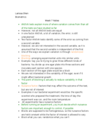 Biometrics Week 7 Notes