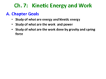 Kinetic Energy and Work