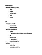 Criminal Justice, Court Room notes