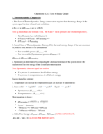 Chemistry Test 4 Study Guide