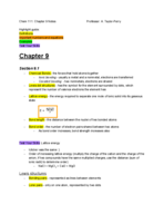 Chemistry 111 week 10 notes