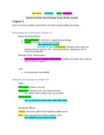 Experimental Psychology Final Study Guide