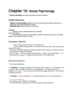Chapter 12: Social Psychology