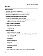 SOCI127 Week 9 Notes