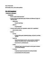 HM 201 Exam 3 Study Guide