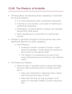 Ch18 Aristotle's Rhetoric