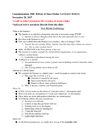 COMM 3300 | Week 13 Study Materials