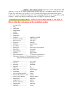 Exam 3 study guide Spanish