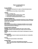Chapter 8 - Individual Behaviour 