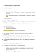 PSYC 321 - personality psychology - chap 10 - learning perspective 
