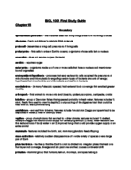BIOL 1001 Final Study Guide